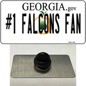 Number 1 Falcons Fan Wholesale Novelty Metal Hat Pin Tag