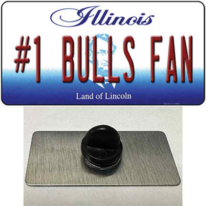 Number 1 Bulls Fan Wholesale Novelty Metal Hat Pin Tag
