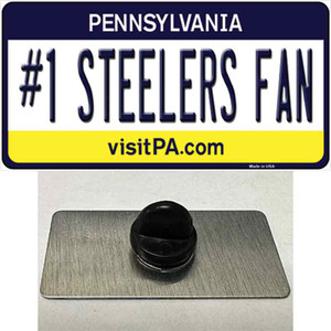 Number 1 Steelers Fan Wholesale Novelty Metal Hat Pin Tag