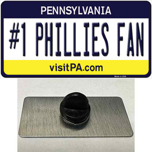 Number 1 Phillies Fan Wholesale Novelty Metal Hat Pin Tag