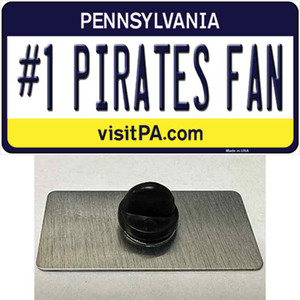 Number 1 Pirates Fan Wholesale Novelty Metal Hat Pin Tag