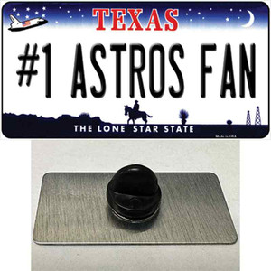 Number 1 Astros Fan Wholesale Novelty Metal Hat Pin Tag