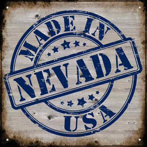 Nevada Stamp On Wood Wholesale Novelty Metal Square Sign