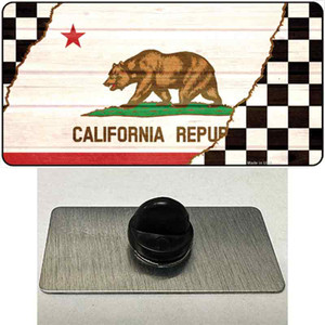 California Racing Flag Wholesale Novelty Metal Hat Pin Tag