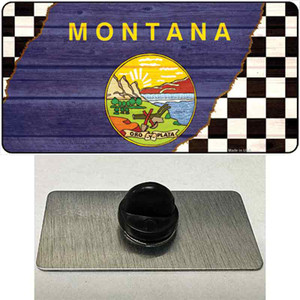 Montana Racing Flag Wholesale Novelty Metal Hat Pin Tag