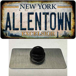 Allentown Excelsior New York Rusty Wholesale Novelty Metal Hat Pin Tag