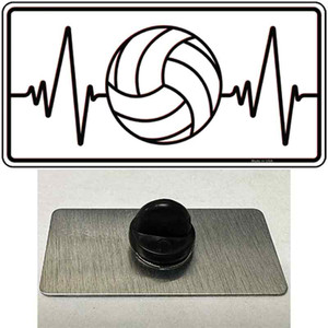 Volleyball Heart Beat Wholesale Novelty Metal Hat Pin Tag