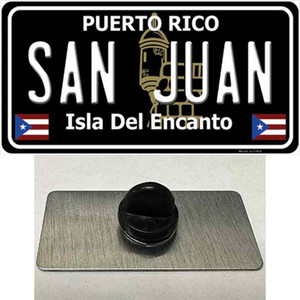 San Juan Puerto Rico Black Wholesale Novelty Metal Hat Pin