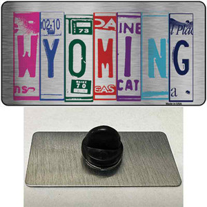 Wyoming License Plate Art Wholesale Novelty Metal Hat Pin