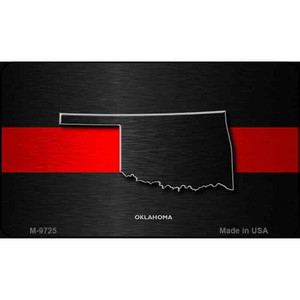 Oklahoma Thin Red Line Wholesale Novelty Metal Magnet