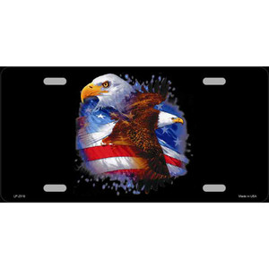 American Flag Eagles Wholesale Metal Novelty License Plate