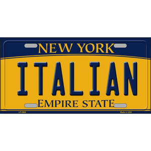 Italian New York Wholesale Metal Novelty License Plate