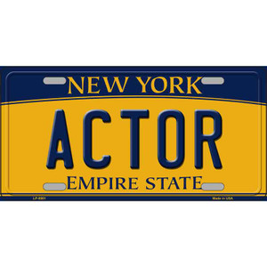 Actor New York Wholesale Metal Novelty License Plate