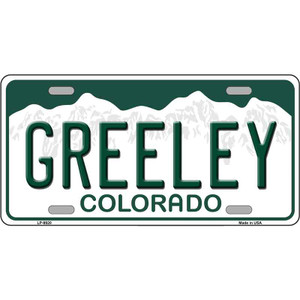 Greeley Colorado Wholesale Metal Novelty License Plate