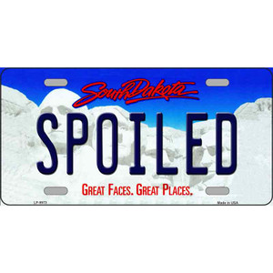 Spoiled South Dakota Wholesale Metal Novelty License Plate