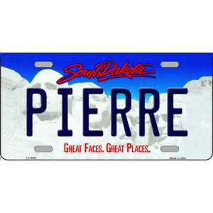 Pierre South Dakota Wholesale Metal Novelty License Plate