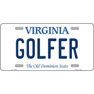 Golfer Virginia Wholesale Metal Novelty License Plate