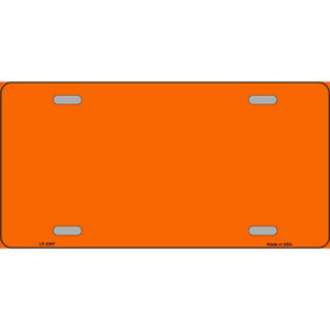 Orange Solid Wholesale Metal Novelty License Plate
