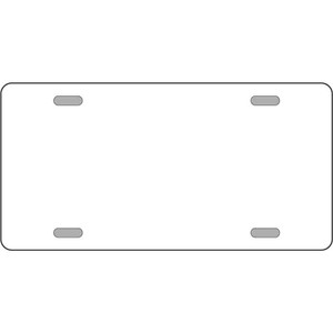 White Dye Sublimation 6" x 12" Wholesale Novelty Metal License Plate Tag