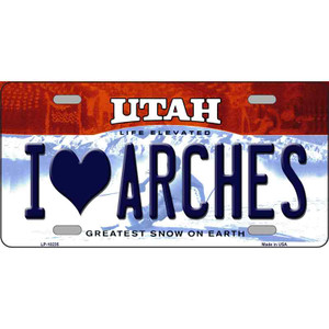 I Love Arches Utah Wholesale Metal Novelty License Plate