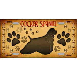 Cocker Spaniel Novelty Wholesale Metal License Plate