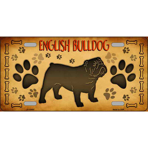 English Bulldog Novelty Wholesale Metal License Plate