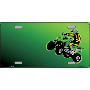 Quad Rider Offset Flat Wholesale Metal Novelty License Plate