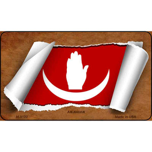 Anjouan Flag Scroll Wholesale Novelty Metal Magnet