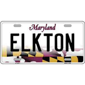 Elkton Maryland Wholesale Metal Novelty License Plate