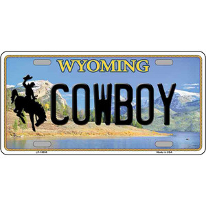 Cowboy Wyoming Wholesale Metal Novelty License Plate