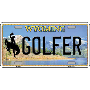 Golfer Wyoming Wholesale Metal Novelty License Plate