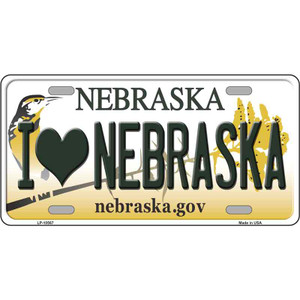 I Love Nebraska Wholesale Metal Novelty License Plate