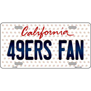 49ERS Fan California Novelty Wholesale Metal License Plate