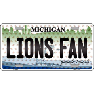 Lions Fan Michigan Novelty Wholesale Metal License Plate