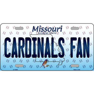 Cardinals Fan Missouri Novelty Wholesale Metal License Plate
