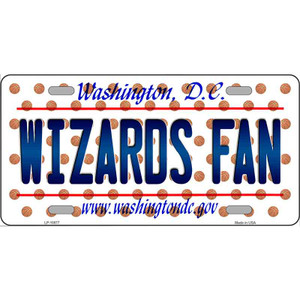 Wizards Fan Washington DC Novelty Wholesale Metal License Plate