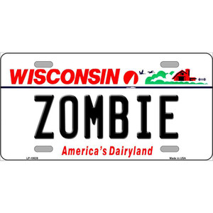 Zombie Wisconsin Wholesale Metal Novelty License Plate
