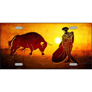 Bullfight With Sun Novelty Wholesale Metal License Plate