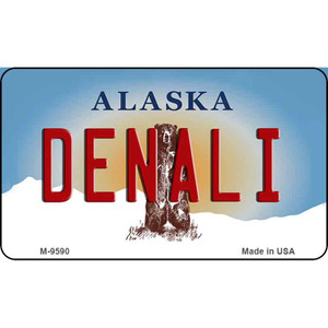 Denali Alaska State Background Wholesale Novelty Metal Magnet