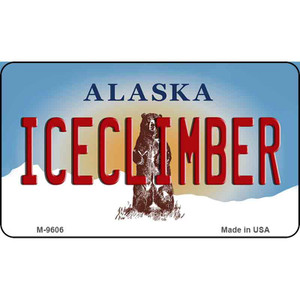 Ice Climber Alaska State Background Wholesale Novelty Metal Magnet