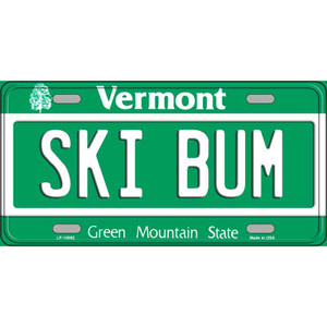 Ski Bum Vermont Wholesale Metal Novelty License Plate