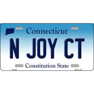 N Joy CT Connecticut Wholesale Metal Novelty License Plate