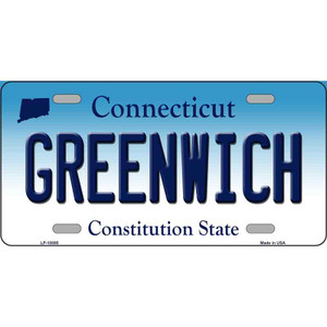 Greenwich Connecticut Wholesale Metal Novelty License Plate