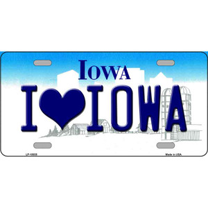 I Love Iowa Wholesale Metal Novelty License Plate