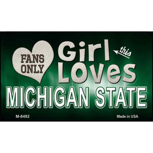 This Girl Loves Her Michigan State Wholesale Novelty Metal Magnet