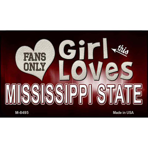 This Girl Loves Her Mississippi State Wholesale Novelty Metal Magnet