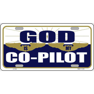 God Is My Co-Pilot Wholesale Metal Novelty License Plate
