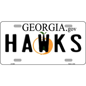 Hawks Georgia Novelty State Wholesale Metal License Plate