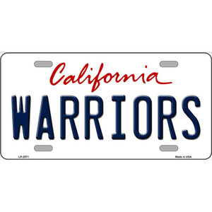 Warriors California Novelty State Wholesale Metal License Plate