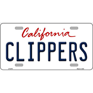 Clippers California Novelty State Wholesale Metal License Plate